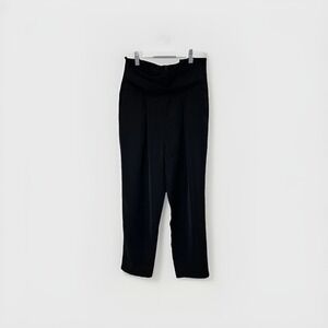 ASM Anna Womens Pants Small Black Dress Trouser Slacks High Waist Straight
